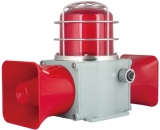 TLHD2L-P With protective cover, dual horns, LED flashing lights, heavy duty, marine sound and light alarm, industrial sound and light alarms, sirens, speakers, sound signaling device