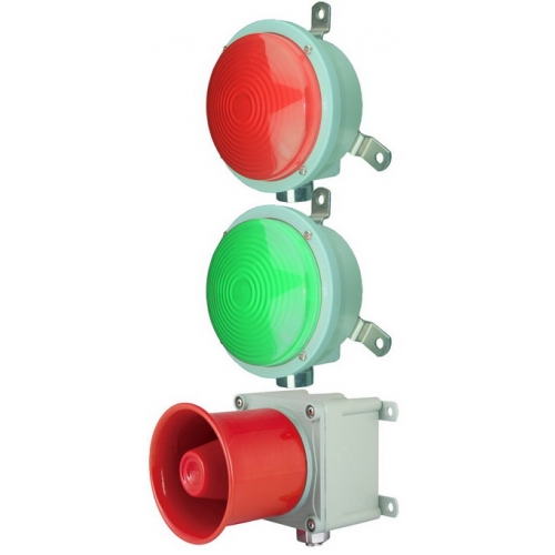 CSTM1L2+CSW35A 船用双灯带喇叭组合声光灯柱 重负荷 信号灯塔 行吊.桥吊.叉车.行车.轨道交通状态指示灯