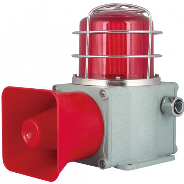 TLHDL-P 带不锈钢防爆网 铸铝型 重负荷 LED长亮/闪亮 语音声光报警灯 船用声光报警器